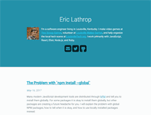 Tablet Screenshot of ericlathrop.com